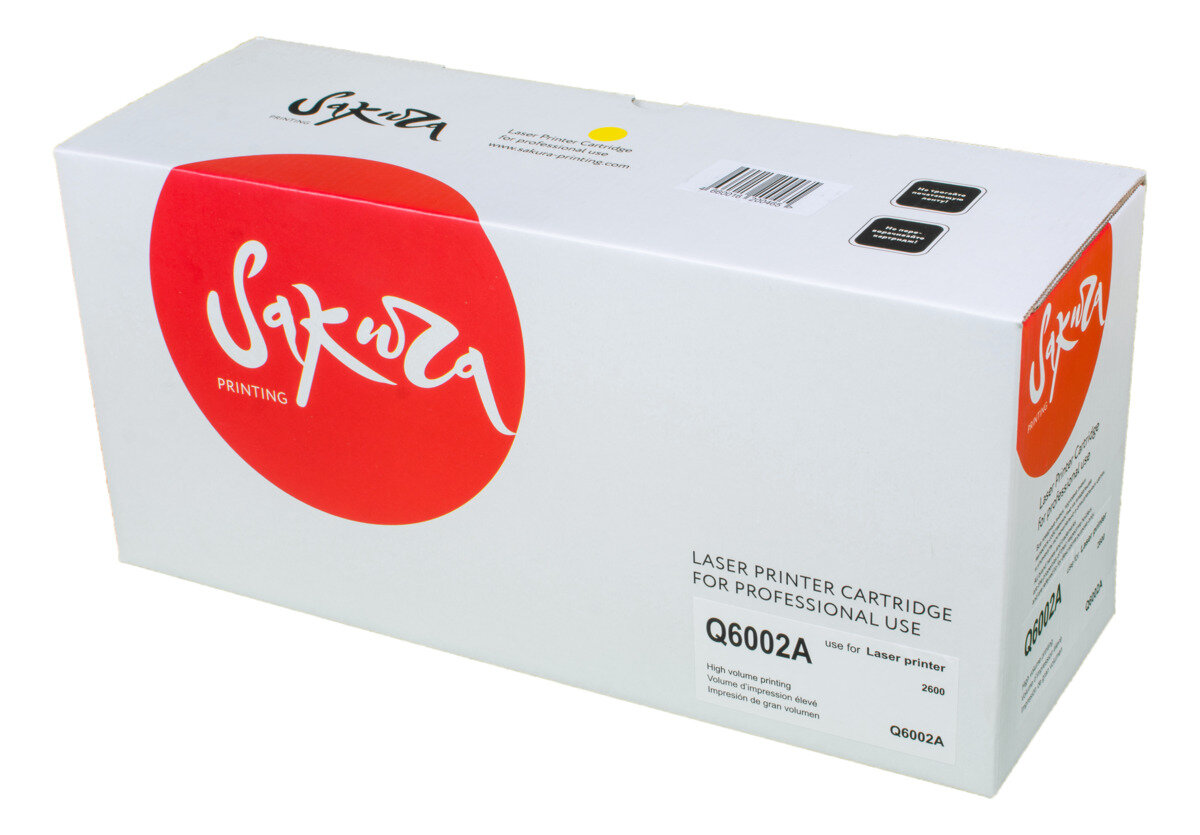 3 шт. Картридж лазерный Sakura 124A / Q6002A желтый 2000 стр. для HP (SAQ6002A)