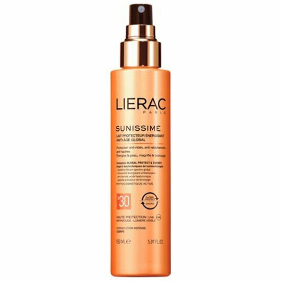 Солнцезащитное молочко для тела Lierac Sunissime SPF 30 тонизирующее, 150 мл