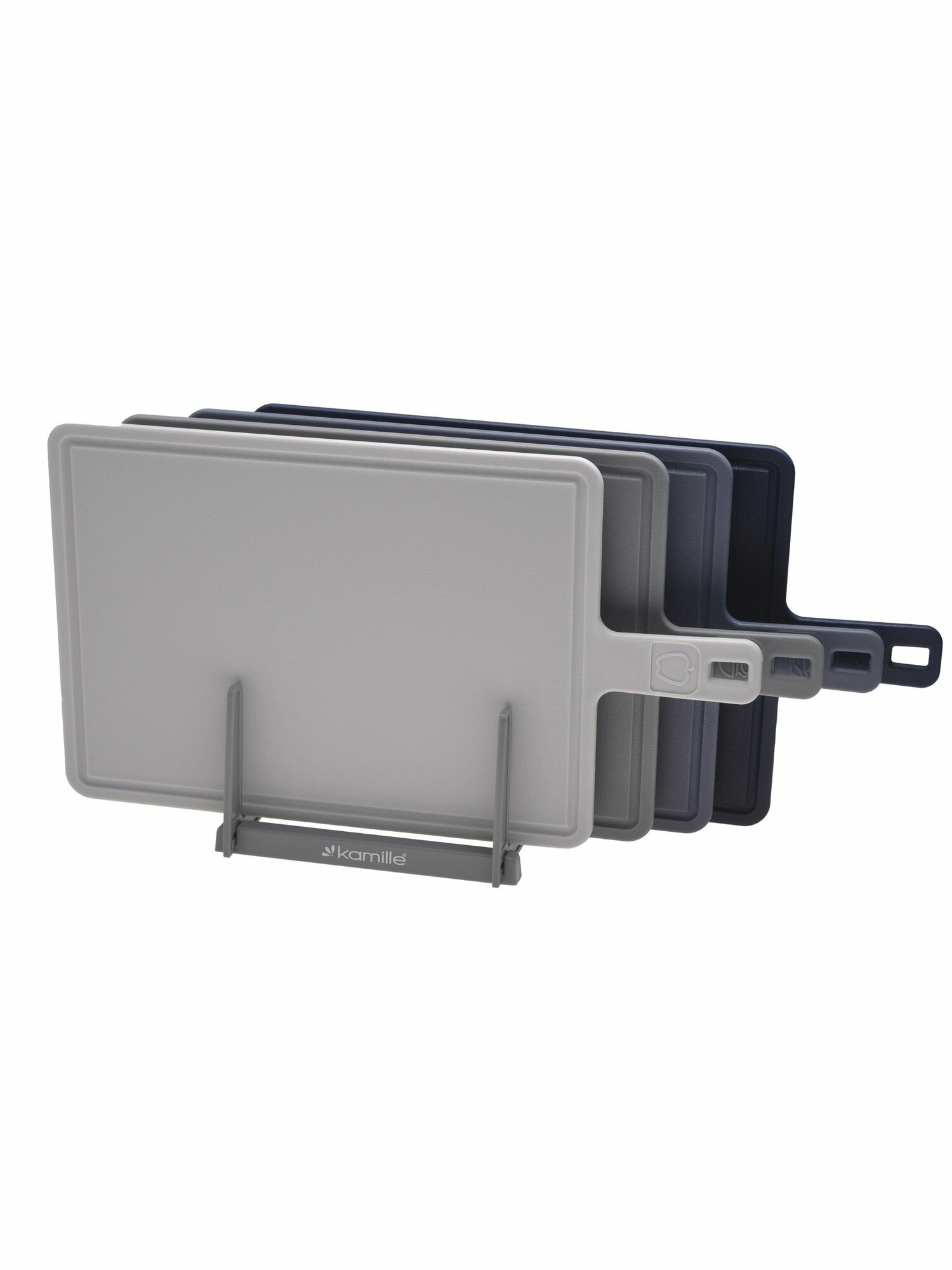 Набор разделочных досок на подставке 38.5х22 см, 4 шт KAMILLE.