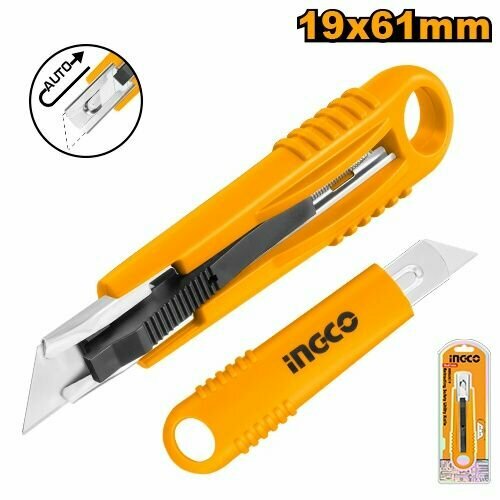 Нож строительный INGCO 19 мм строительный нож ingco huk6138