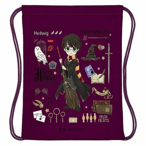 Гарри Поттер Мешок для обуви 420 х 330 мм Hatber Гарри Поттер бордовый NMn_13081 747₽