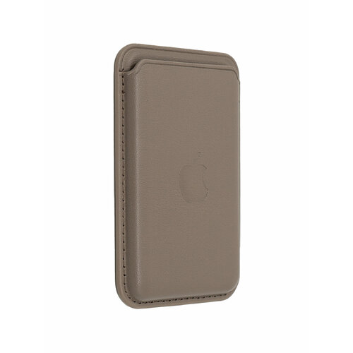Картхолдер Wallet Серый Кожаный чехол-бумажник MagSafe для iPhone, «Clay» кожаный чехол хаки igrape для iphone 13 pro max голубой