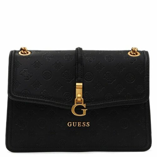 Сумка GUESS, черный сумка хобо guess zadie logo розовый