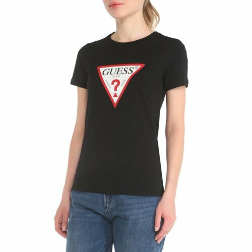 футболка levi s ss original hm tee размер s черный Футболка GUESS, размер XS, черный