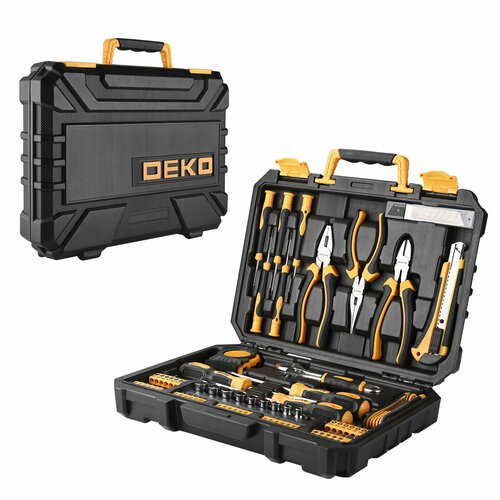 Универсальный DEKO TZ82, 82 предм., черный, 1 уп. набор инструментов для авто deko dkat82 82 предмета 065 0910