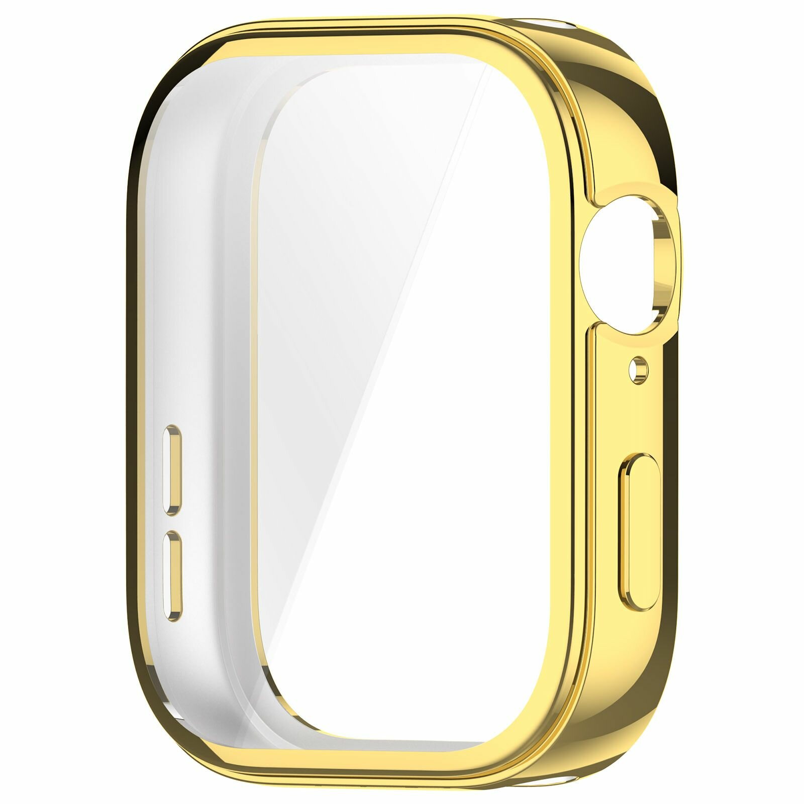 Силиконовый защитный чехол-бампер S&T Bron для умных смарт-часов Huawei Watch Fit 3 защищает экран от сколов и царапин, сохраняет чувствительность экрана, противоударный золотистый — фото 1