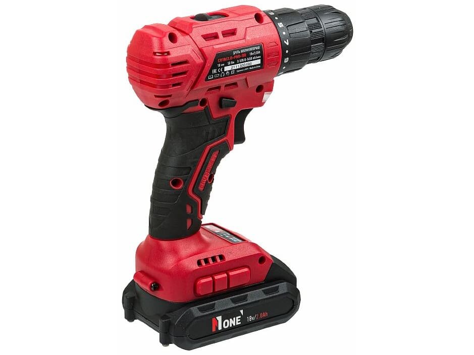 Дрель-шуруповерт Number One CD18/2.0-PRO-BR (18 В, 2 А·ч, 2 АКБ) — фото 1