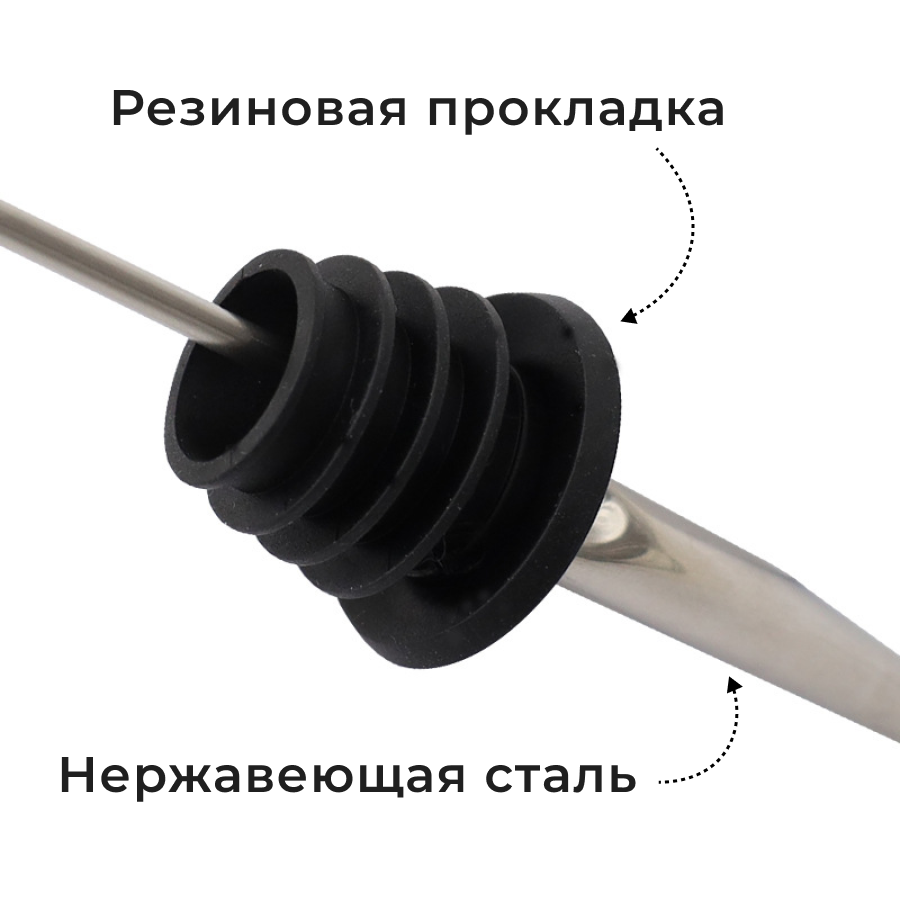Гейзер дозатор барный для бутылок 3 шт, дозатор для сиропа, дозатор для алкоголя, дозатор для масла, насадка для бутылки, струер для коктейлей — фото 1