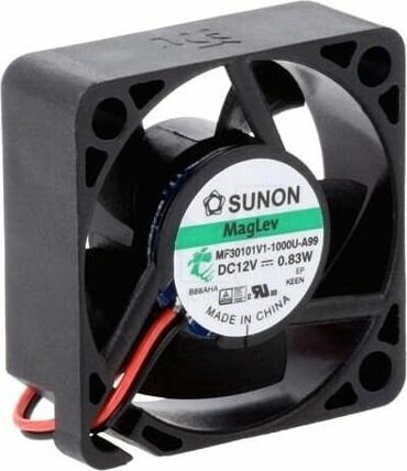 Вентилятор SUNON MF30101V1-1000U-A99 Вентилятор осевой 12В DC 30x30x10мм подшипник Vapo 9,3куб. м/ч 23дБА 1шт