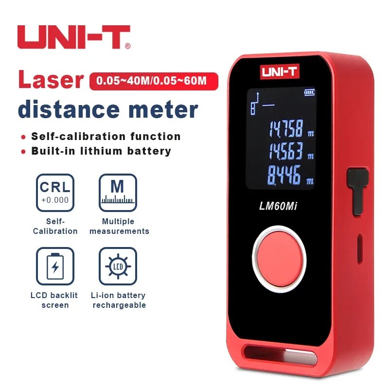 UNI-T Мини лазерный дальномер LM40Mi/LM60Mi