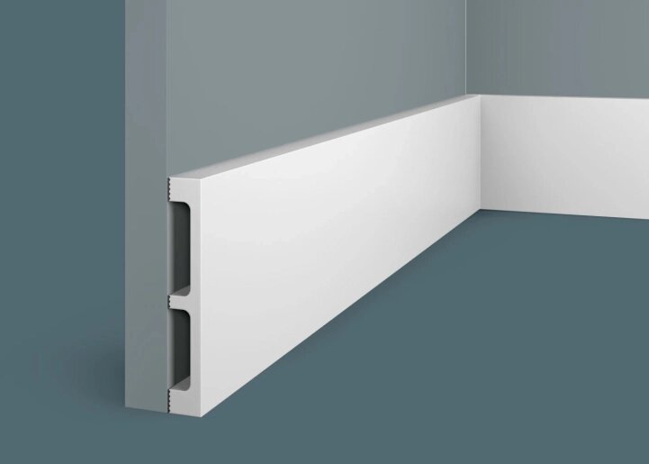 Плинтус ударопрочный 6шт  99х15х1750мм Экополимер EVROPLINT VR349