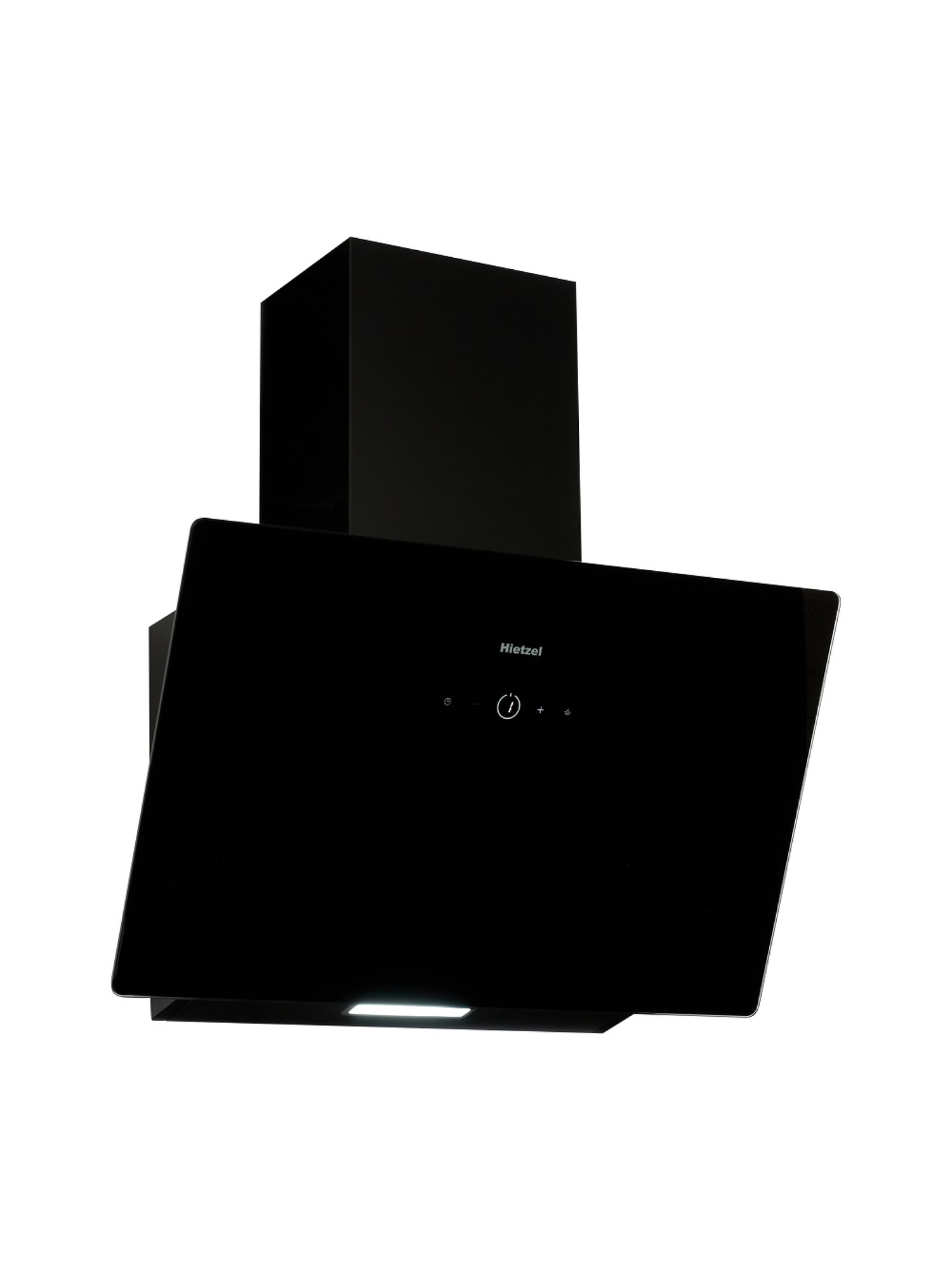 Наклонная вытяжка для кухни черная 60 см Hietzel CHV 6020G BL сенсорная, управление жестами