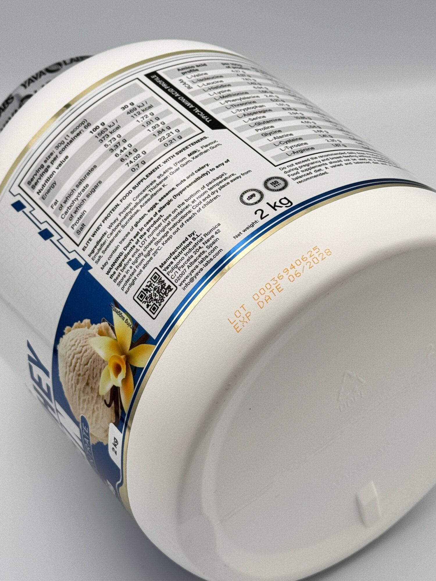 Yava Labs Whey 2kg Vanil протеин ява лабс Ванильный вкус для мышц — фото 1