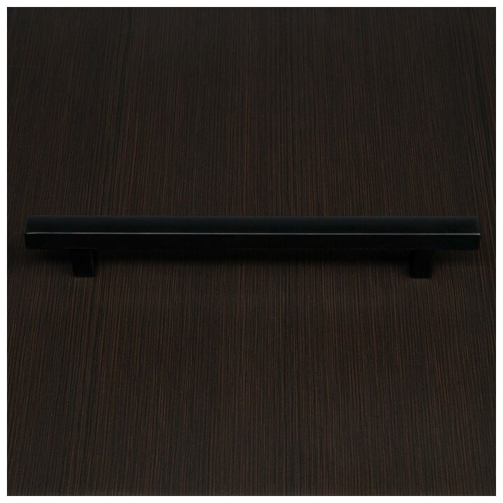 Ручка-скоба 160 мм, квадратная, черный - фотография № 2