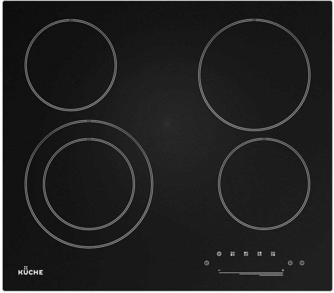Варочная панель электрическая KUCHE CSH 641 B встраиваемая черная независимая