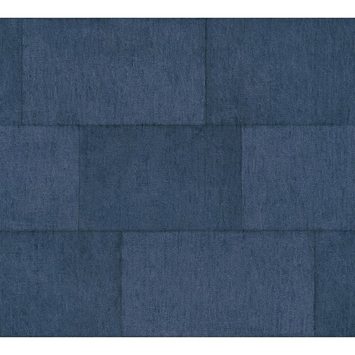 Обои A.S. Creation коллекция Titanium 3 артикул 38201-5 винил на флизелине ширина 53 длинна 10,05, Германия, цвет синий, узор полосы, квадраты