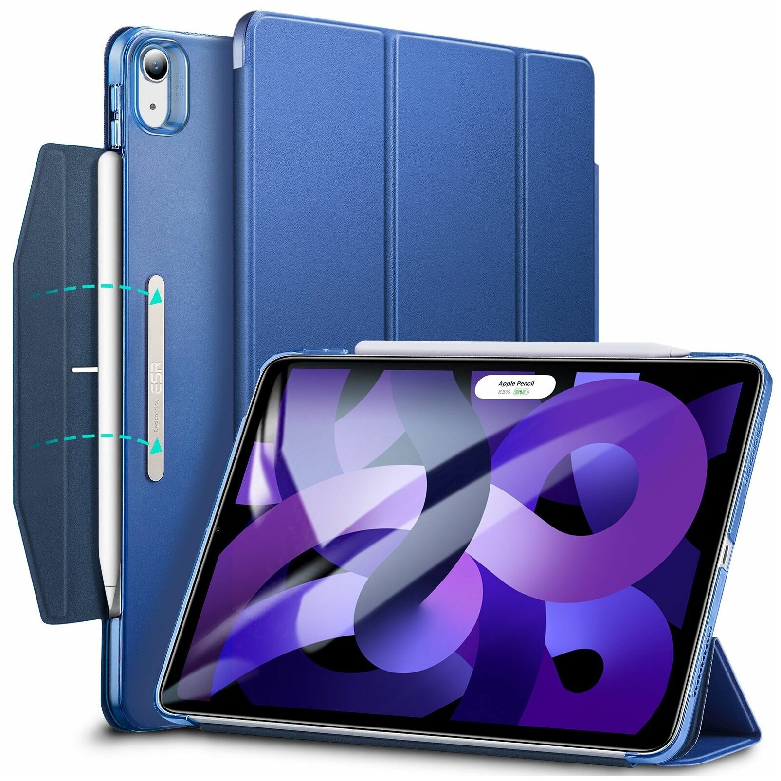 Чехол книжка ESR Ascend Trifold Case для iPad Air 4 (2020) / Air 5 (2022) Blue синий