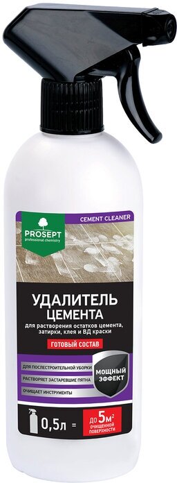 Удалитель цемента Prosept Cement Cleaner, готовый раствор, 0,5л