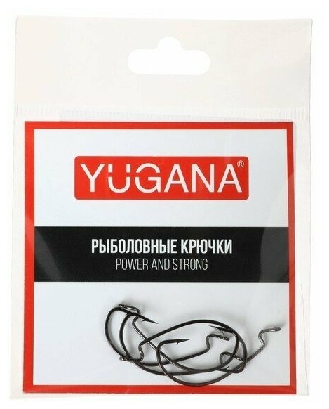 YUGANA Крючки офсетные YUGANA Wide range worm №6 5 шт в упак.