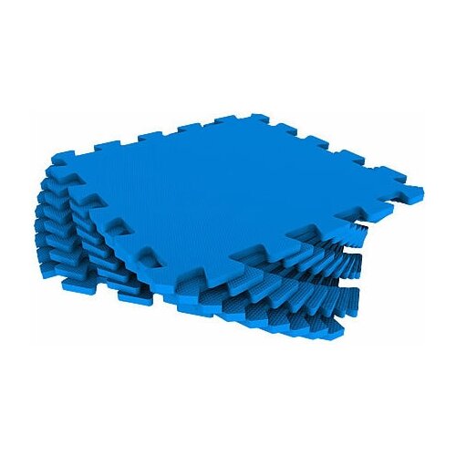 Набор мягких плиток (коврик-пазл) 33х33x0.9 см синий