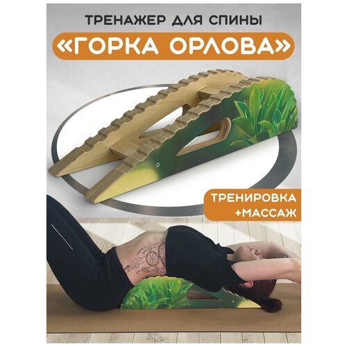 Массажер-тренажер для спины "Горка Орлова", с принтом Пейзаж листья - 21