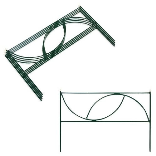 Ограждение декоративное 45 335 см 5 секций металл Долька 1723₽