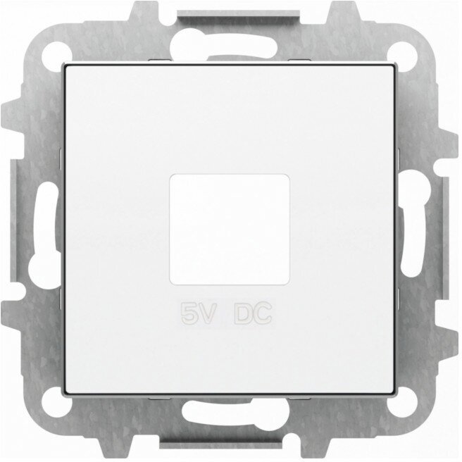 Накладка на розетку USB ABB SKY, скрытый монтаж, альпийский белый, 2CLA858500A1101