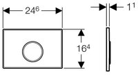 Кнопка смыва GEBERIT 115.758.KM.1 Sigma 10 черный