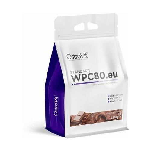 фото Сывороточный протеин / концентрат сывороточного белка ostrovit standard wpc.eu - 2270 г шоколад