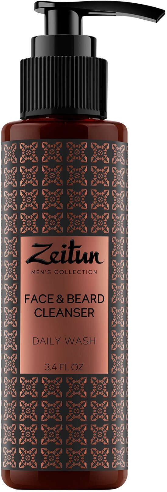 Очищающий гель для душа и умывания Zeitun Men's Collection Face Beard Cleanser /100 мл/гр.