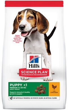 Hills Science Plan Сухой корм для щенков средних пород с курицей 604266, 0,8 кг