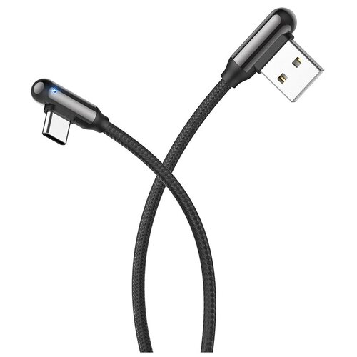 Кабель USB - Type-C HOCO U77, 1.2м, круглый, 3.0A, нейлон, цвет: чёрный ugreen кабель hdmi hdmi 2 1 8k60гц 4к120гц 30 awg цинковый сплав и нейлоновая оплетка 1 5 м 70320