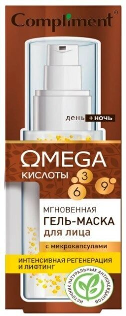 Гель-маска для лица Compliment Omega с микрокапсулами 50мл