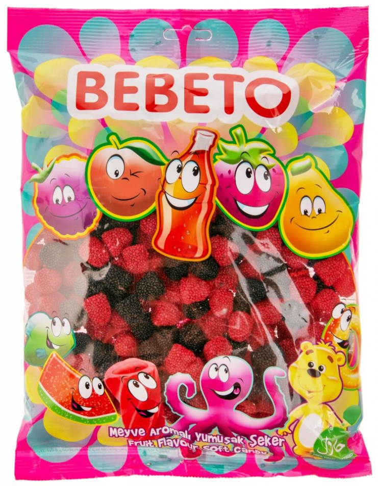 Мармелад жевательный Bebeto Berries вкус ежевики и малины, 1000г - фотография № 1