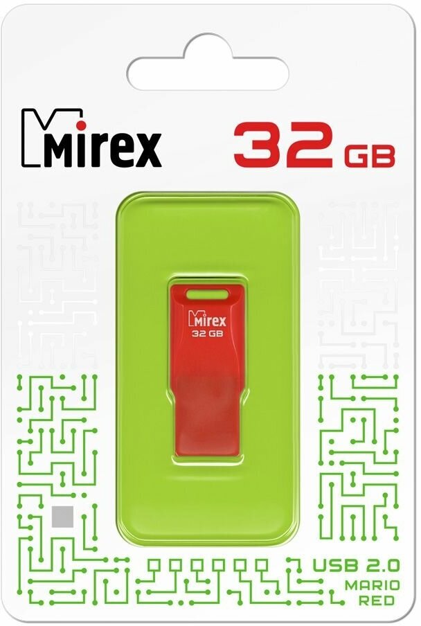 Флешка USB Flash Drive Mirex MARIO RED 32GB