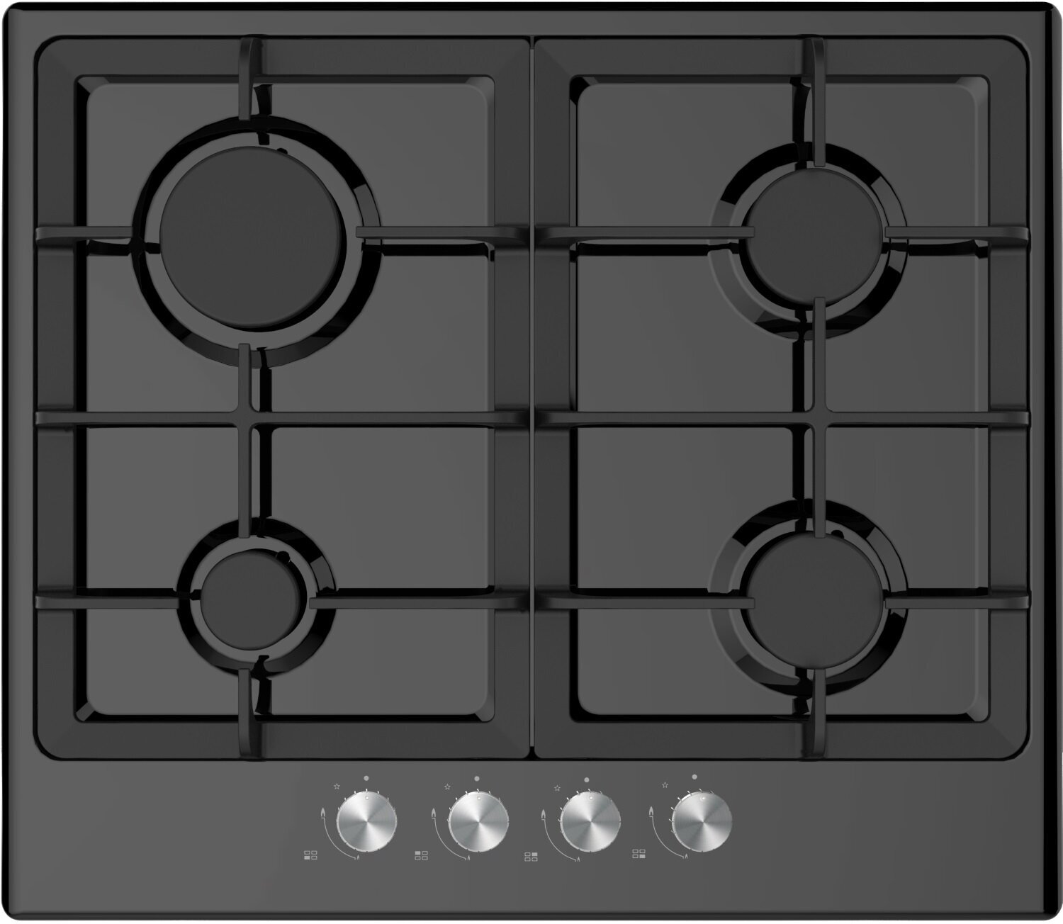 Газовая варочная панель Midea MG606B, цвет панели черный, цвет рамки черный - фото №8