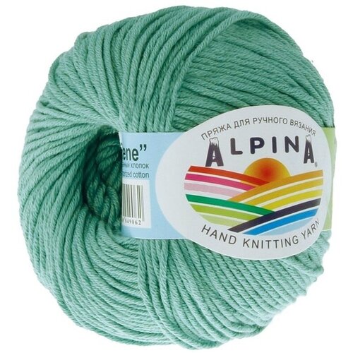 Пряжа Alpina Rene, 100% мерсеризованный хлопок, 10*50 г, 105 м+-5 м, №3849, светло-бирюзовый пряжа alpina rene 10 шт в упак цвет зеленый rene 156