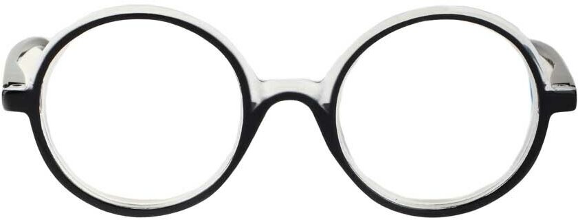 Готовые очки для чтения черные с диоптриями +2.00 футляр