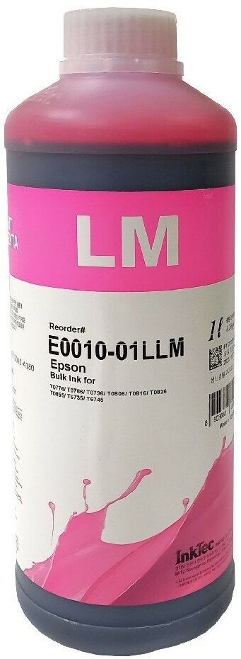 Чернила InkTec (E0010-01LLM) для Epson P50/T50 1000 мл (light magenta)