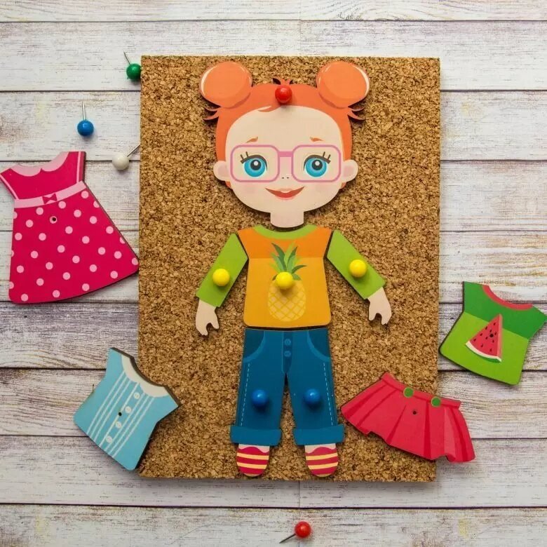 Конструктор WoodLandToys Веселые гвоздики. Модницы