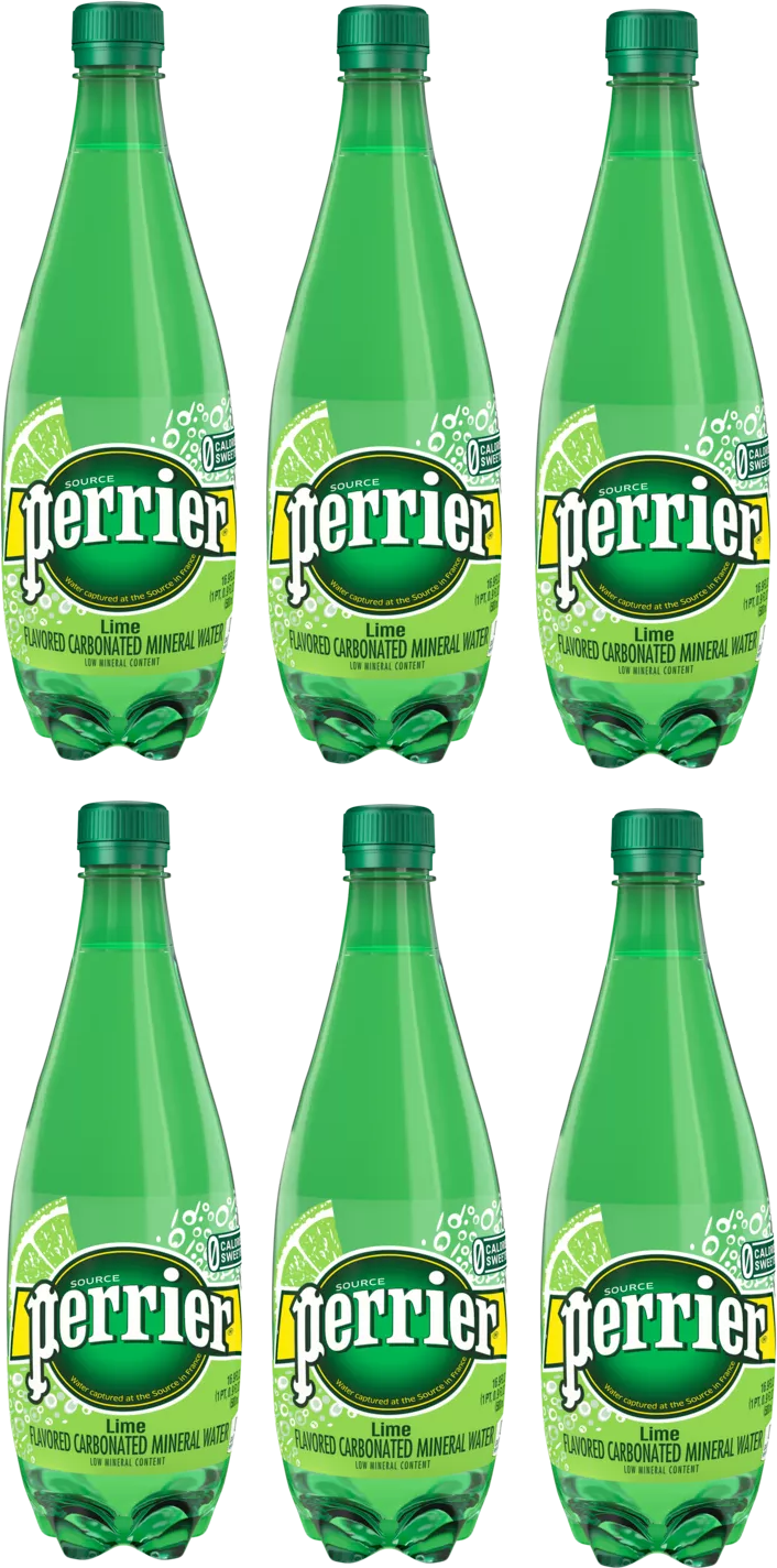 Минеральная вода Perrier (Перье), со вкусом лайма, 6 шт по 0,5 л пэт - фотография № 1