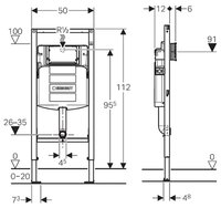 Рамная инсталляция GEBERIT 111.915.00.1 Duofix синий