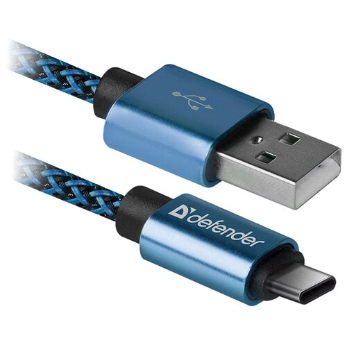 фото Кабель Defender USB Type-C - USB (USB09-03T PRO) 1 м синий