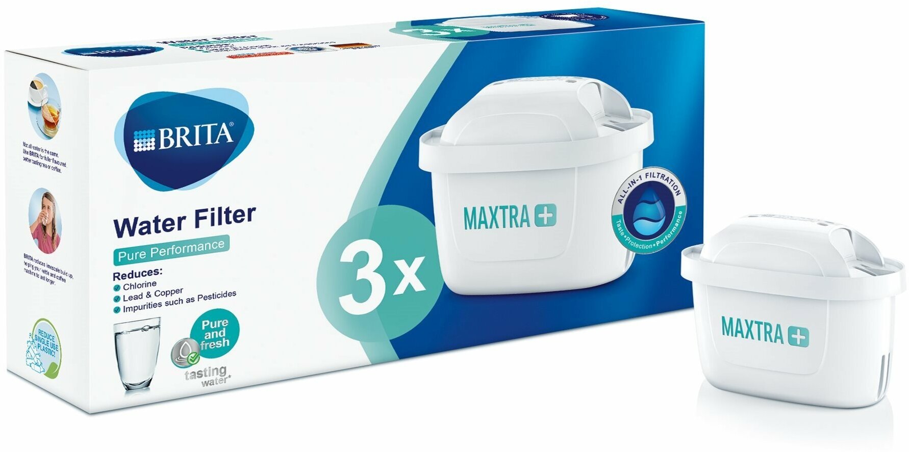 Фильтр для воды Брита BRITA MAXTRA+ Универсальный 3 шт - фотография № 1