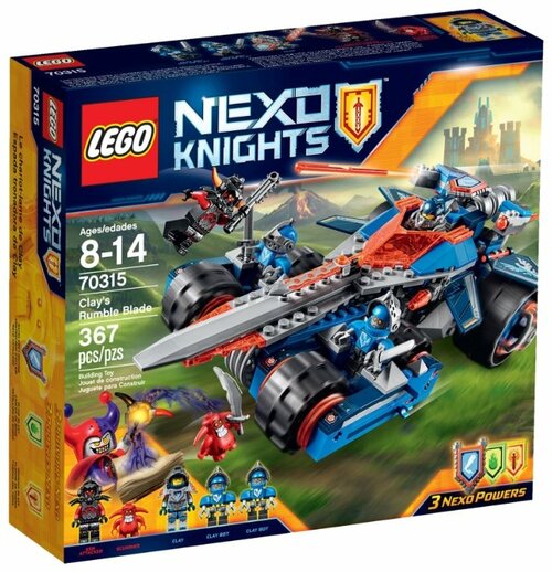 Конструктор LEGO Nexo Knights 70315 Устрашающий разрушитель Клэя, 367 дет.