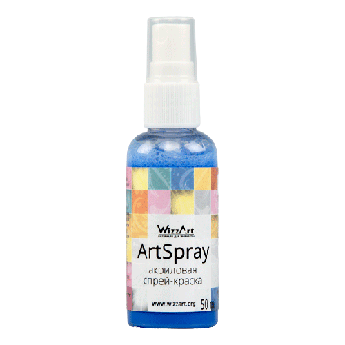 WizzArt Спрей-краска акриловая ArtSpray матовая, 50 мл, ультрамарин