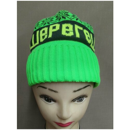 фото Шапка шерегеш лайм с флисом нет бренда