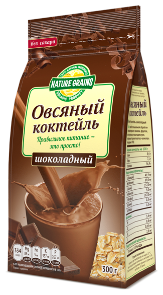 Овсяный коктейль Шоколадный, 300 гр.