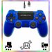 Проводной геймпад, джойстик для Playstation 4 (PS4) и PC. Синий