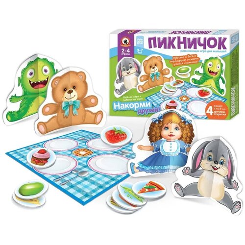 Настольная игра для малышей с объемными фигурками Пикничок (02090)